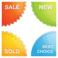 Set of four vector corner labels Royalty Free Stock Photo